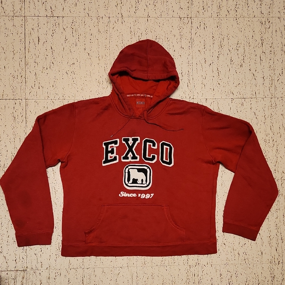 Exco Bulldog Spellout Big Logo Hoodie Sweater Vintage Y2K